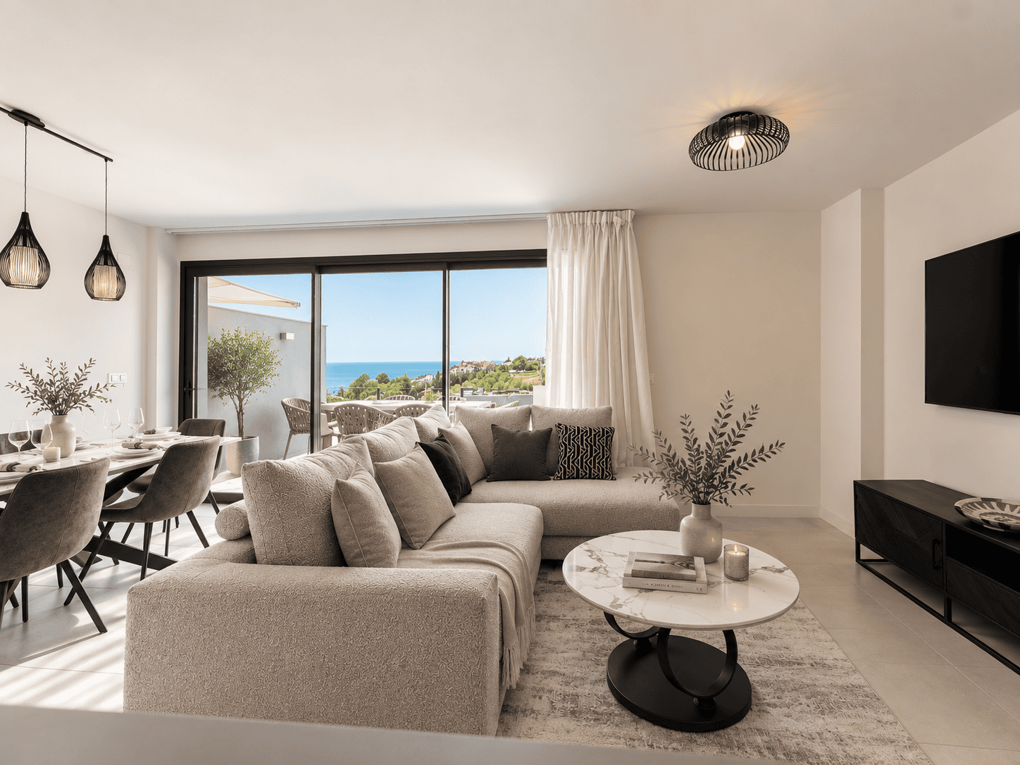 Elegant 3-Bedroom Apartment in Oasis 325 with Sea & Mountain Views